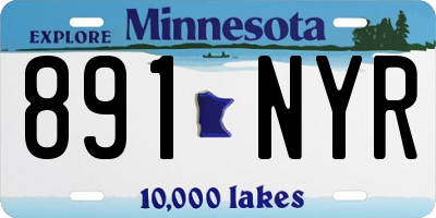 MN license plate 891NYR
