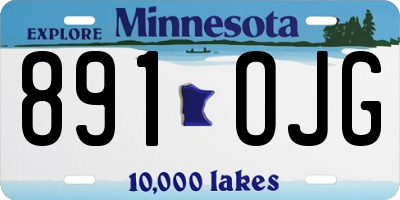MN license plate 891OJG