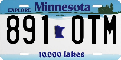 MN license plate 891OTM