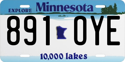 MN license plate 891OYE