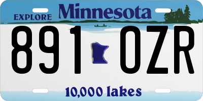 MN license plate 891OZR