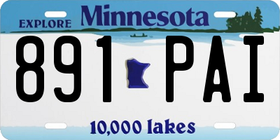 MN license plate 891PAI