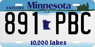 MN license plate 891PBC