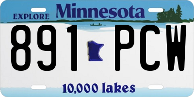 MN license plate 891PCW
