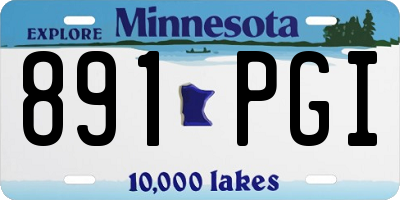 MN license plate 891PGI
