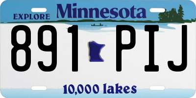MN license plate 891PIJ