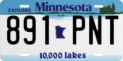 MN license plate 891PNT