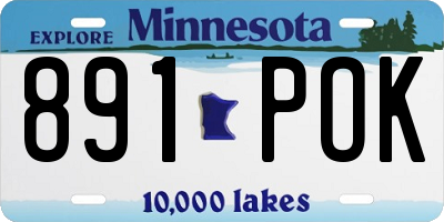 MN license plate 891POK