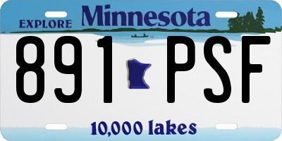 MN license plate 891PSF