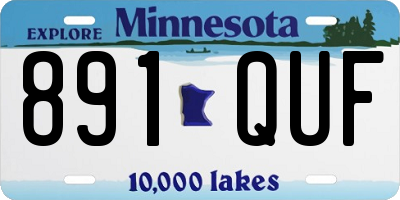 MN license plate 891QUF