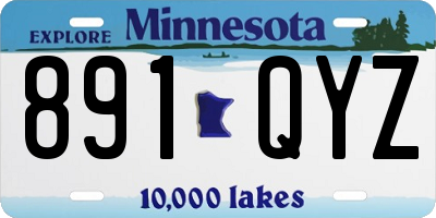 MN license plate 891QYZ