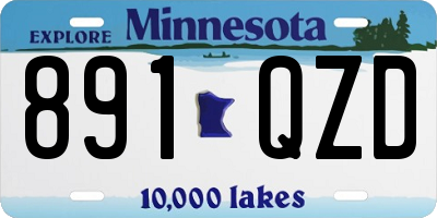 MN license plate 891QZD
