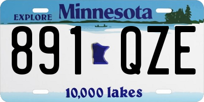 MN license plate 891QZE