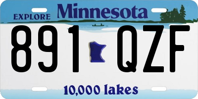 MN license plate 891QZF