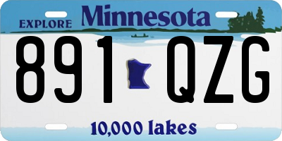 MN license plate 891QZG