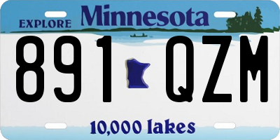MN license plate 891QZM