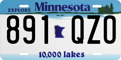MN license plate 891QZO