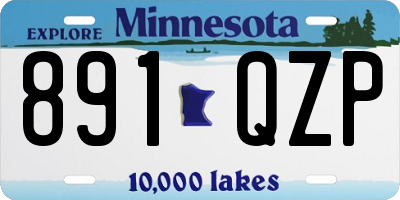 MN license plate 891QZP