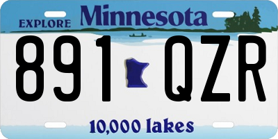 MN license plate 891QZR