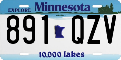 MN license plate 891QZV