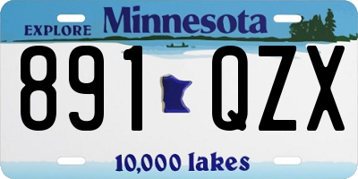 MN license plate 891QZX