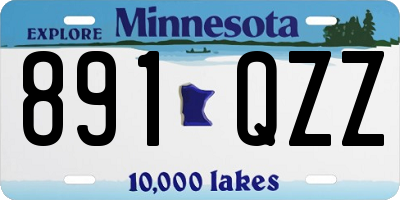 MN license plate 891QZZ