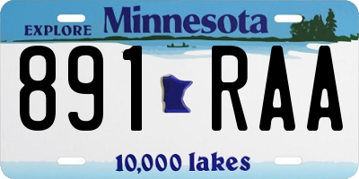 MN license plate 891RAA