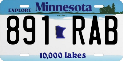 MN license plate 891RAB