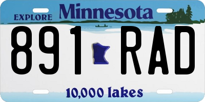 MN license plate 891RAD