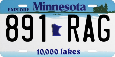 MN license plate 891RAG