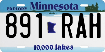 MN license plate 891RAH