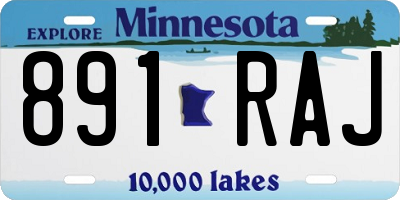 MN license plate 891RAJ