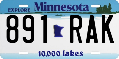 MN license plate 891RAK