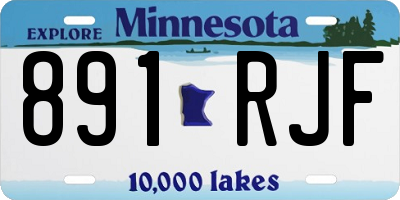 MN license plate 891RJF