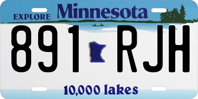 MN license plate 891RJH