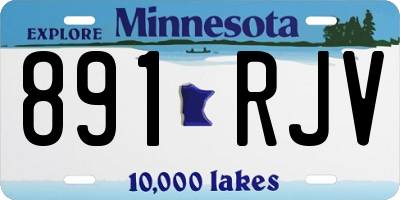 MN license plate 891RJV