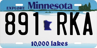 MN license plate 891RKA