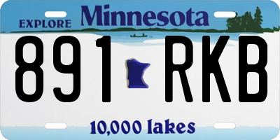 MN license plate 891RKB