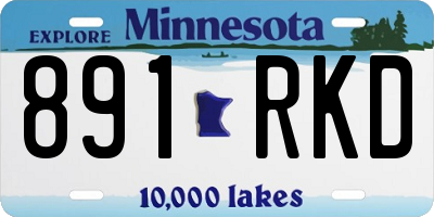 MN license plate 891RKD