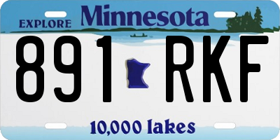 MN license plate 891RKF