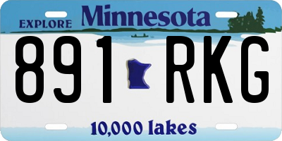 MN license plate 891RKG