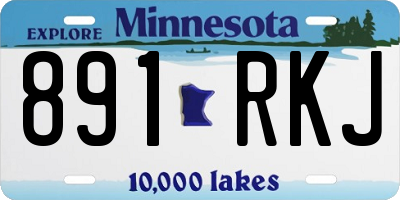 MN license plate 891RKJ