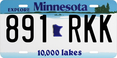 MN license plate 891RKK