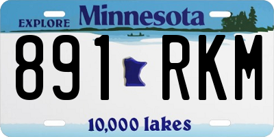 MN license plate 891RKM