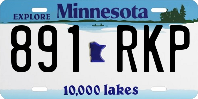 MN license plate 891RKP