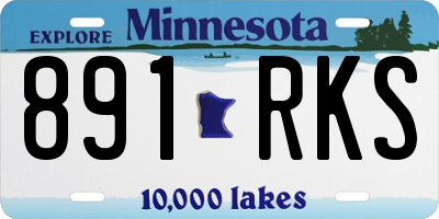 MN license plate 891RKS