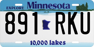MN license plate 891RKU