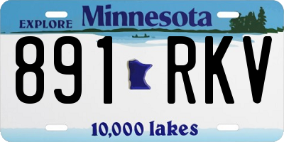 MN license plate 891RKV