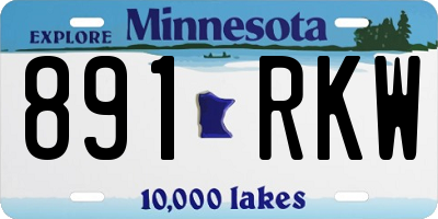 MN license plate 891RKW