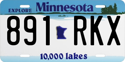 MN license plate 891RKX